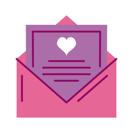 envelope open with message, half line and color style icon vector illustration designのイラスト素材