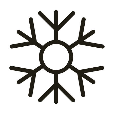 winter snowflake, line style icon vector illustration designのイラスト素材