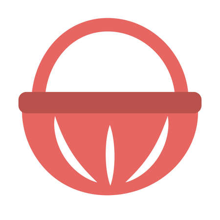 wicker basket on white background vector illustration designのイラスト素材