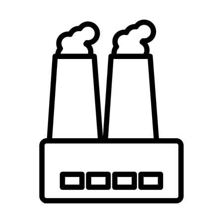 factory smoke , line style icon vector illustration designのイラスト素材