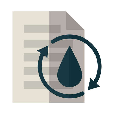 document with oil symbol on white background vector illustration designのイラスト素材