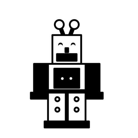toy robot on white background, baby toys vector illustration designのイラスト素材