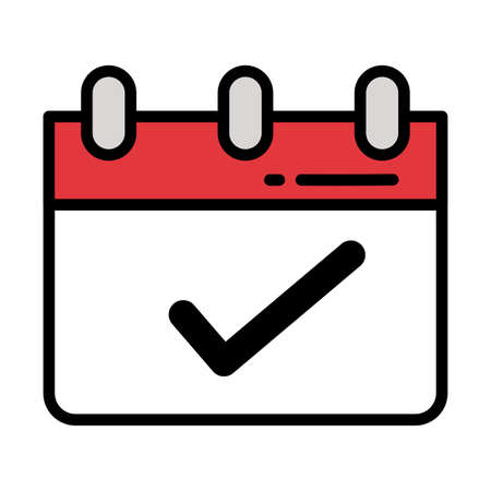 calendar reminder on white background vector illustration desingのイラスト素材