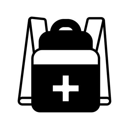 first aid bag on white background vector illustration designのイラスト素材
