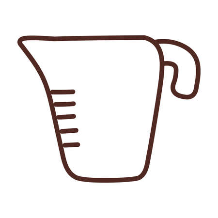 measuring jug, line style icon vector illustration designのイラスト素材