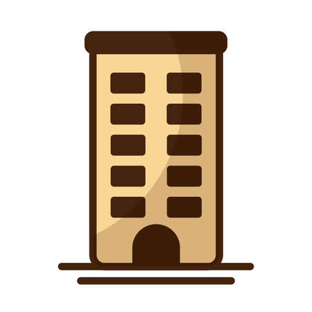 tower of apartment and office building on white background vector illustration designのイラスト素材