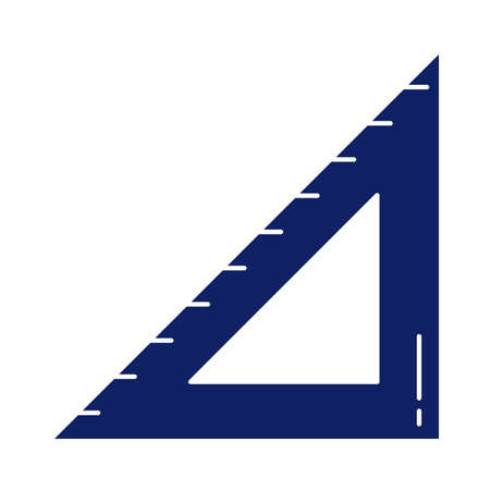 school ruler, silhouette style icon vector illustration designのイラスト素材