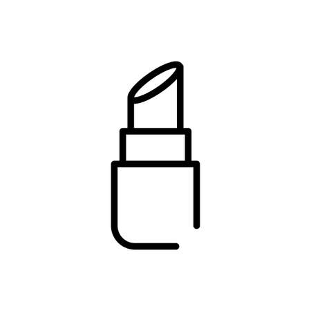 lipstick over white background, line style icon, vector illustrationのイラスト素材