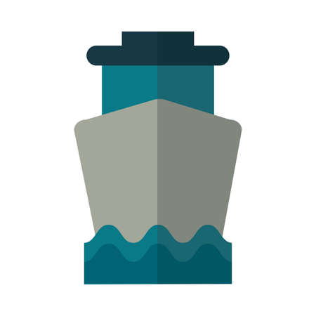 gasoline transport boat in white background vector illustration designのイラスト素材