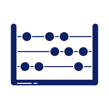 traditional abacus, silhouette style icon vector illustration designのイラスト素材