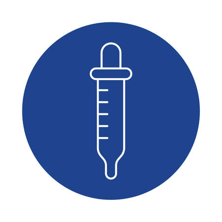 medicine dropper, line block style icon vector illustration designのイラスト素材