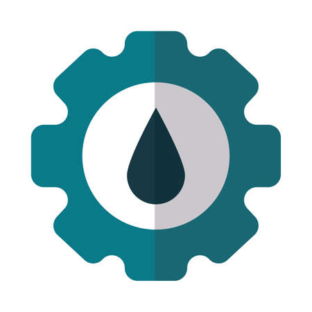 gear with oil on white background vector illustration designのイラスト素材