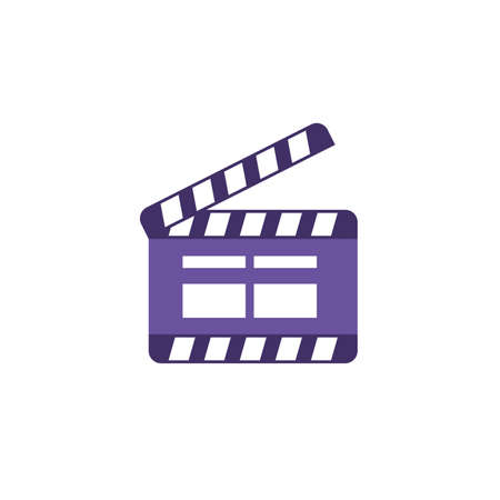 cinema clapperboard on white background vector illustration designのイラスト素材