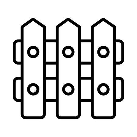 gardening fence , line style icon vector illustration designのイラスト素材