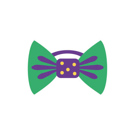 Mardi gras bowtie design, Party carnival decoration celebration festival holiday fun new orleans and traditional theme Vector illustrationのイラスト素材