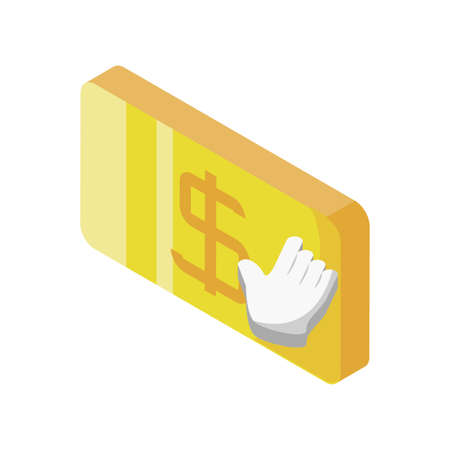 golden money with cursor on white background vector illustration designのイラスト素材