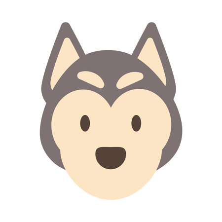 head of cute dog on white background vector illustration designのイラスト素材