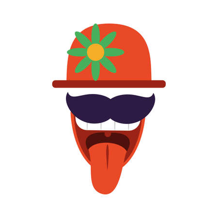 face expression comic, fools day vector illustration designのイラスト素材