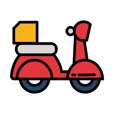 motorcycle service, order, shipping, fast and free transport vector illustration designのイラスト素材