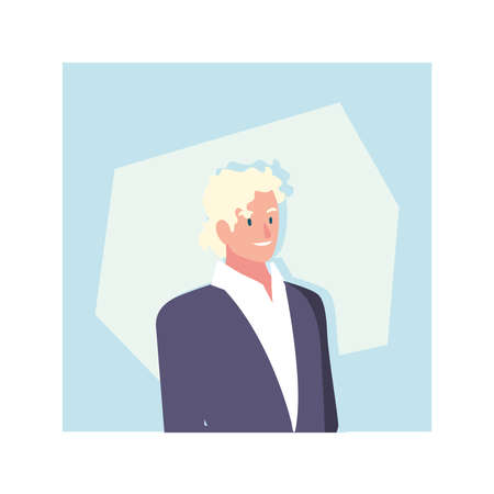 businessman in the office, business professional man vector illustration designのイラスト素材