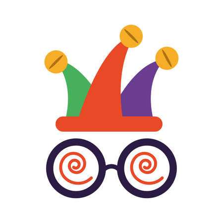 face expression comic, fools day vector illustration designのイラスト素材