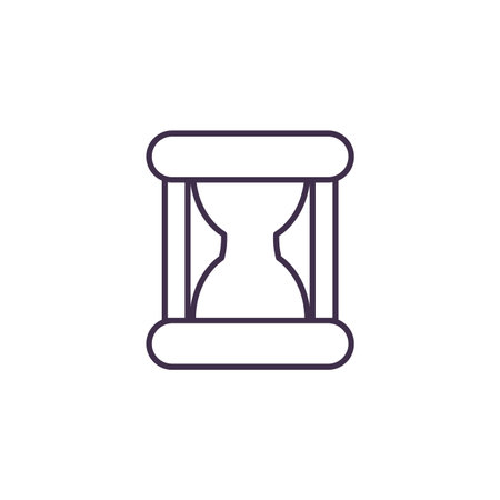 Hourglass design, Clock time tool instrument second deadline measure and measure theme Vector...
