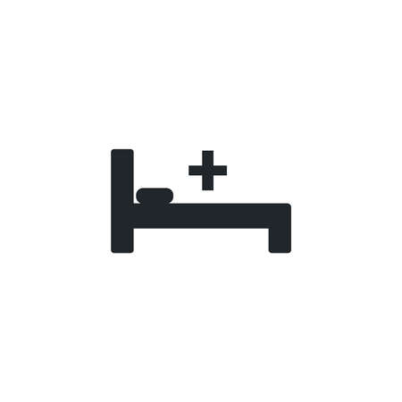 medical bed, silhouette style icon vector illustration designのイラスト素材