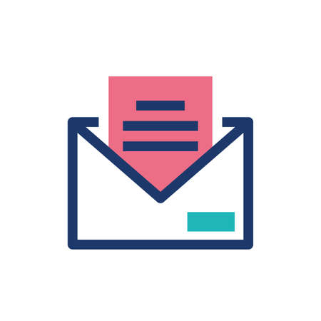 Envelope design, Message email mail letter marketing communication card and document theme Vector illustrationのイラスト素材