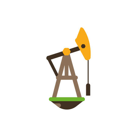 Oil pump design, Fracking industry fuel technology power industrial production and petroleum theme Vector illustrationのイラスト素材