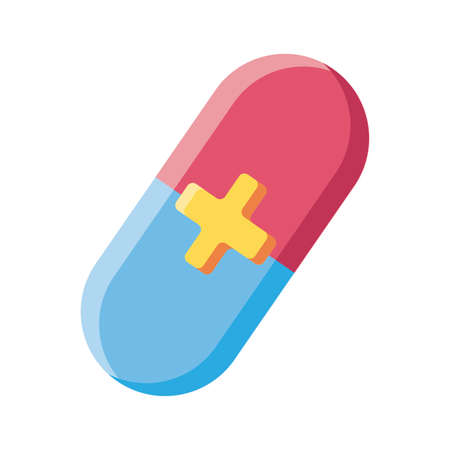 health pill on white background vector illustration designのイラスト素材