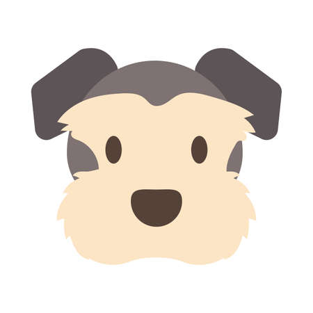 head of cute dog on white background vector illustration designのイラスト素材