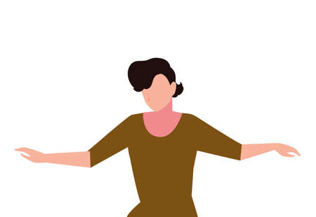 young man on white background vector illustration designのイラスト素材