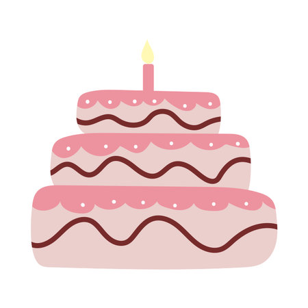 birthday cake on white background vector illustration design