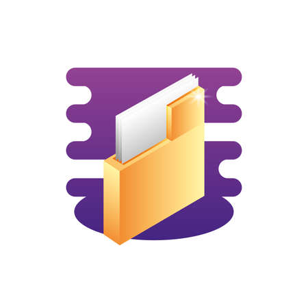folder documents data icon vector illustration designのイラスト素材