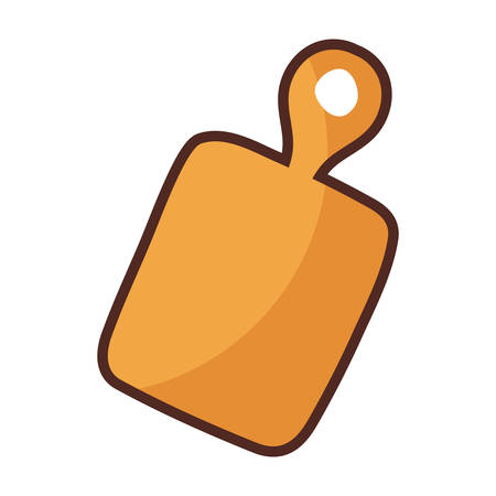 wooden chopping board on white background vector illustration designのイラスト素材