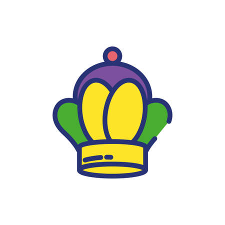 crown design, Party carnival decoration celebration festival holiday fun new leans and traditional theme Vector illustrationのイラスト素材