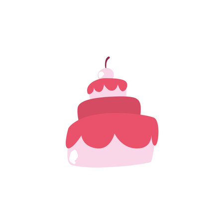 Sweet cake design, dessert food delicious sugar snack and tasty theme Vector illustration