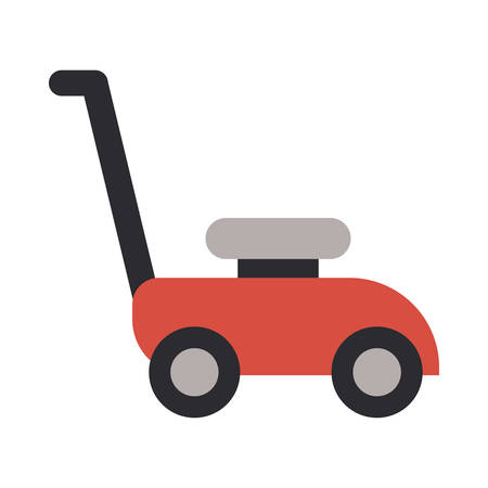 lawn mower on white background vector illustration designのイラスト素材