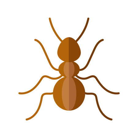 ant insect over white background, flat style icon, vector illustrationのイラスト素材
