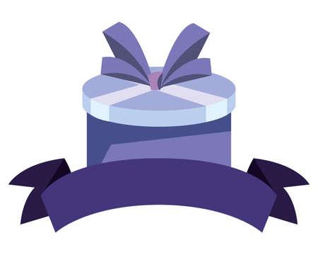 gift box ribbon on white background vector illustrationのイラスト素材