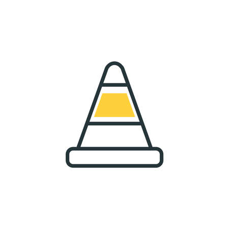 cone design, Construction work repair reconstruction industry build and project theme Vector illustrationのイラスト素材