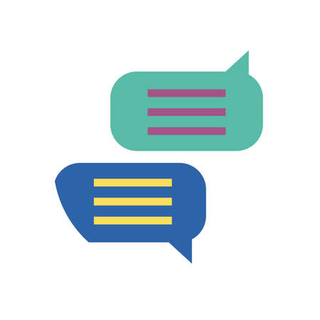 Communication bubbles design, Message discussion conversation talk and technology Vector illustrationのイラスト素材