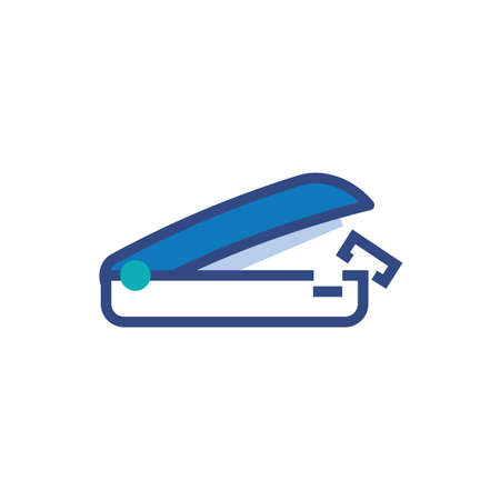 Paper stapler design, Office business objects workforce corporate job work occupation and communication theme Vector illustrationのイラスト素材
