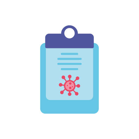 medical sickness report over white background, flat style icon, vector illustrationのイラスト素材