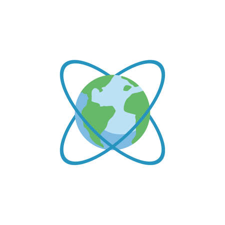 World sphere design, Planet continent earth globe ocen sea universe science and map theme Vector illustrationのイラスト素材