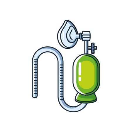 oxygen mask on white background vector illustration designのイラスト素材