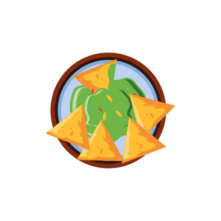 delicious nachos , typical Mexican food vector illustration designのイラスト素材