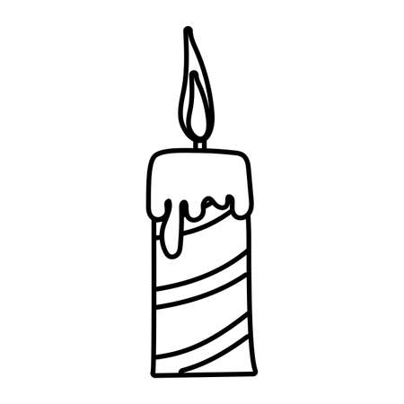 Candle design, Fire flame candlelight light spirituality burn and decoration theme Vector illustrationのイラスト素材
