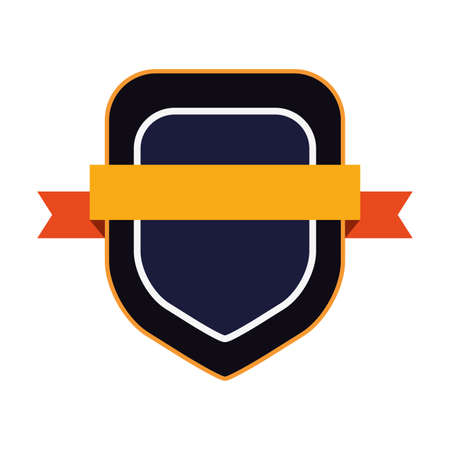 emblem badge empty template on white background vector illustrationのイラスト素材