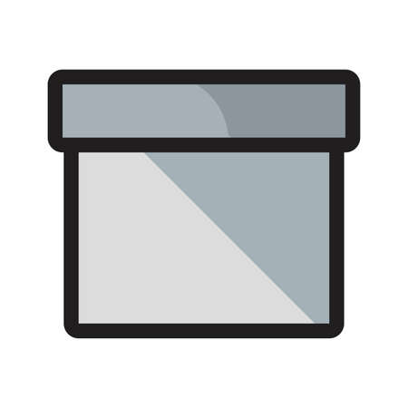 online shopping cardboard box on white background vector illustrationのイラスト素材
